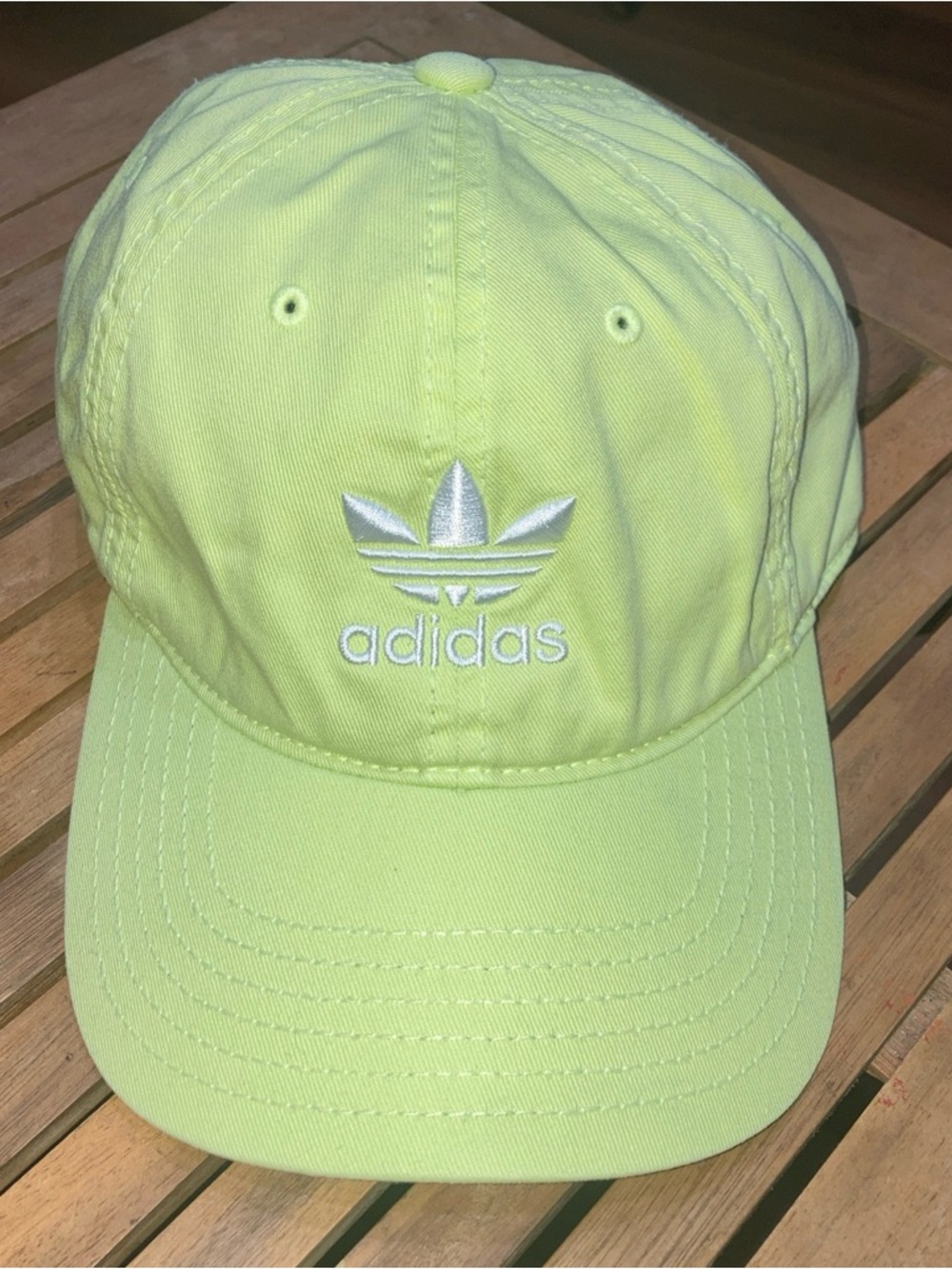Adidas Womens  Pale Yellow Ball Cap Hat Adjustable Baseball